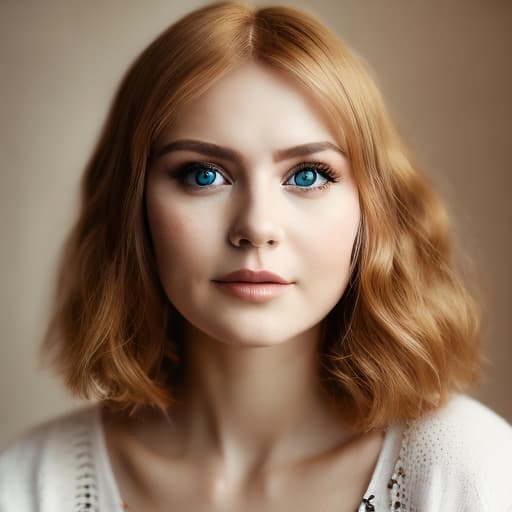 portrait+ style Russian queer TV actress blonde female face