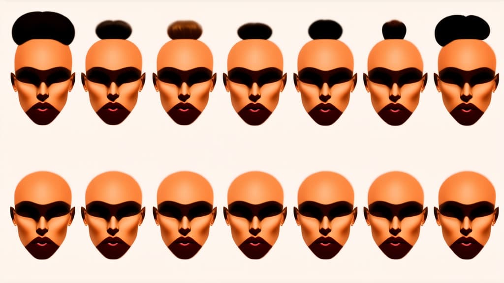  different beauty. set of different female heads on light background. different races and nationalities. ar 16:9, (natural skin texture), highly detailed face, depth of field, hyperrealism, soft light, muted colors