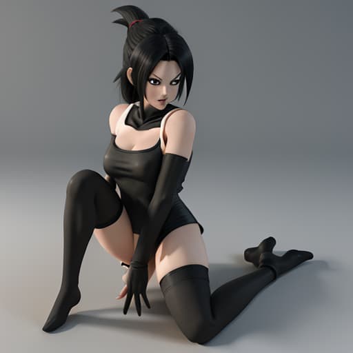  dragon ball 18, black stockings, 3d.