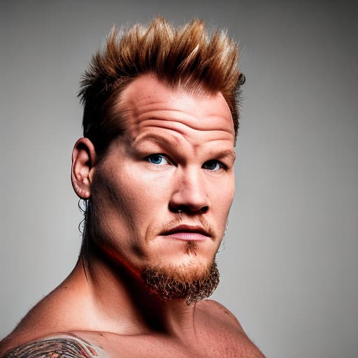 portrait+ style Chris Jericho queer face