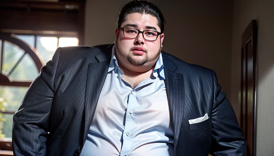  best quality, masterpiece, ultra high res, (photorealistic:1.4), raw photo, (realistic skin), ((((masterpiece)))), best quality, very high resolution, ultra detailed, in frame, bald, glasses, low nose, chubby, sweaty, suit, overweight, perspiring, formal attire, obese, spectacles, chubby cheeks, sweating, business attire, overweight man, sweat drenched, corpulent, perspiration, overweight gentleman, pinstripe suit, deep shadow, dramatic lighting