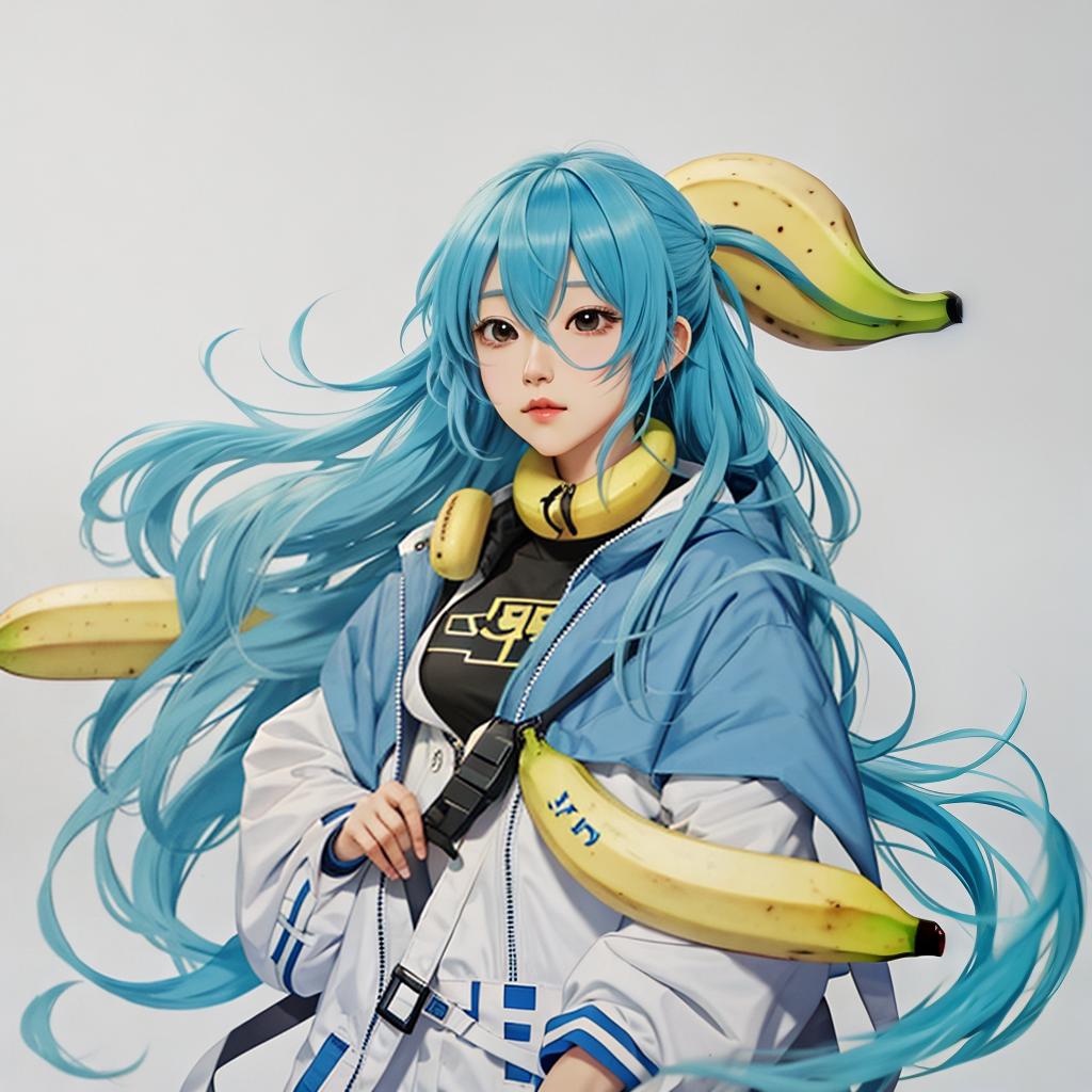  in an anime style, banana