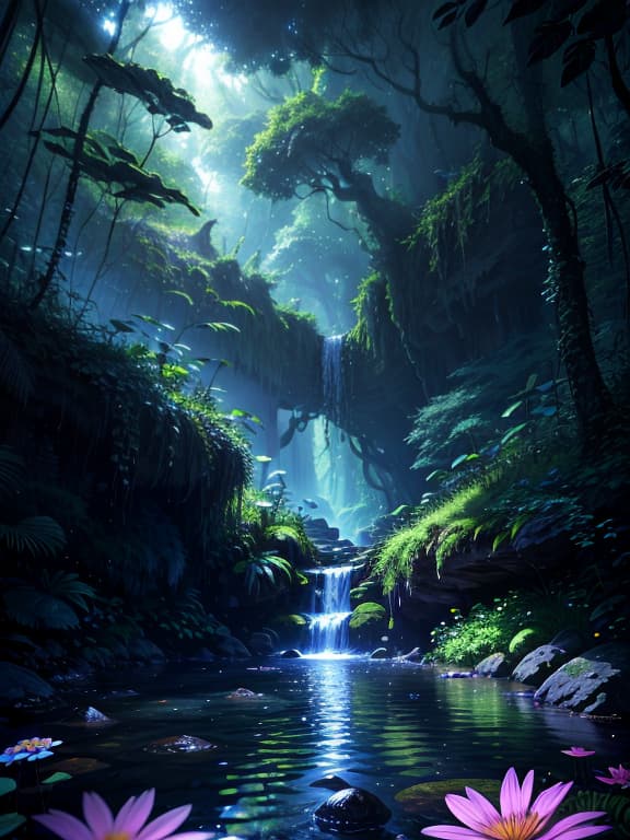  master piece, best quality, ultra detailed, highres, 4k.8k, A single old ., Crouching down to observe the surroundings., Innocent and curious., BREAK A group of old s exploring a secretive, , and slippery ist forest paradise., Enchanted forest with lush vegetation and clear water streams., Glistening rocks, colorful flowers, small creatures, and shiny pebbles., BREAK Mysterious, serene, and inviting., Soft, diffused lighting filtering through the canopy, creating a dreamy ambiance., starry,strry light,night,colorful,cloud