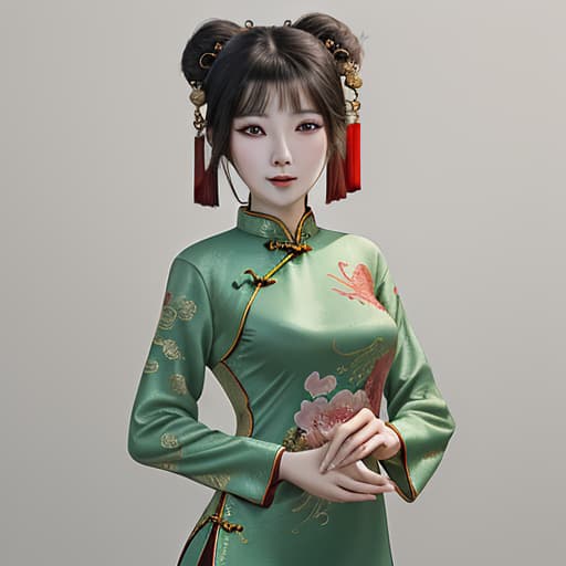  "graceful chinese style cheongsam"