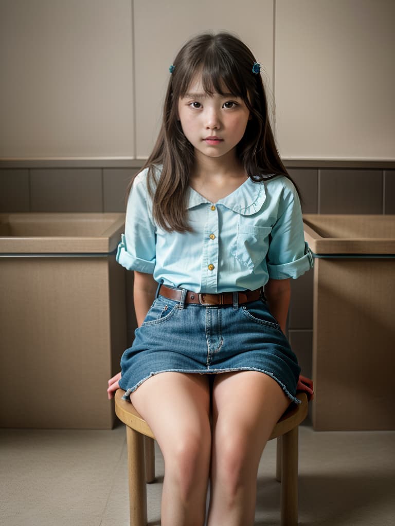  1st grade in elementary school, plain clothes, girls sitting in western style toilet, masterpiece, best quality,8k,ultra detailed,high resolution,an extremely delicate and beautiful,hyper detail