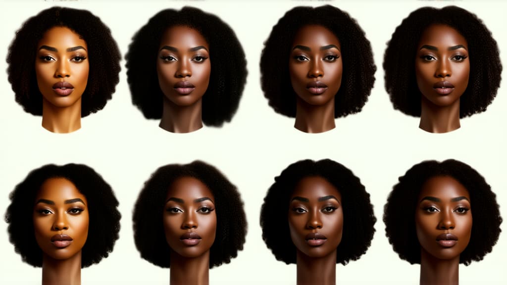  different beauty. set of different female heads on light background. different races and nationalities. ar 16:9, (natural skin texture), highly detailed face, depth of field, hyperrealism, soft light, muted colors