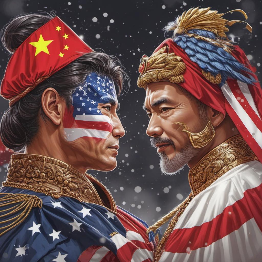  china vs america drawing, profile image style