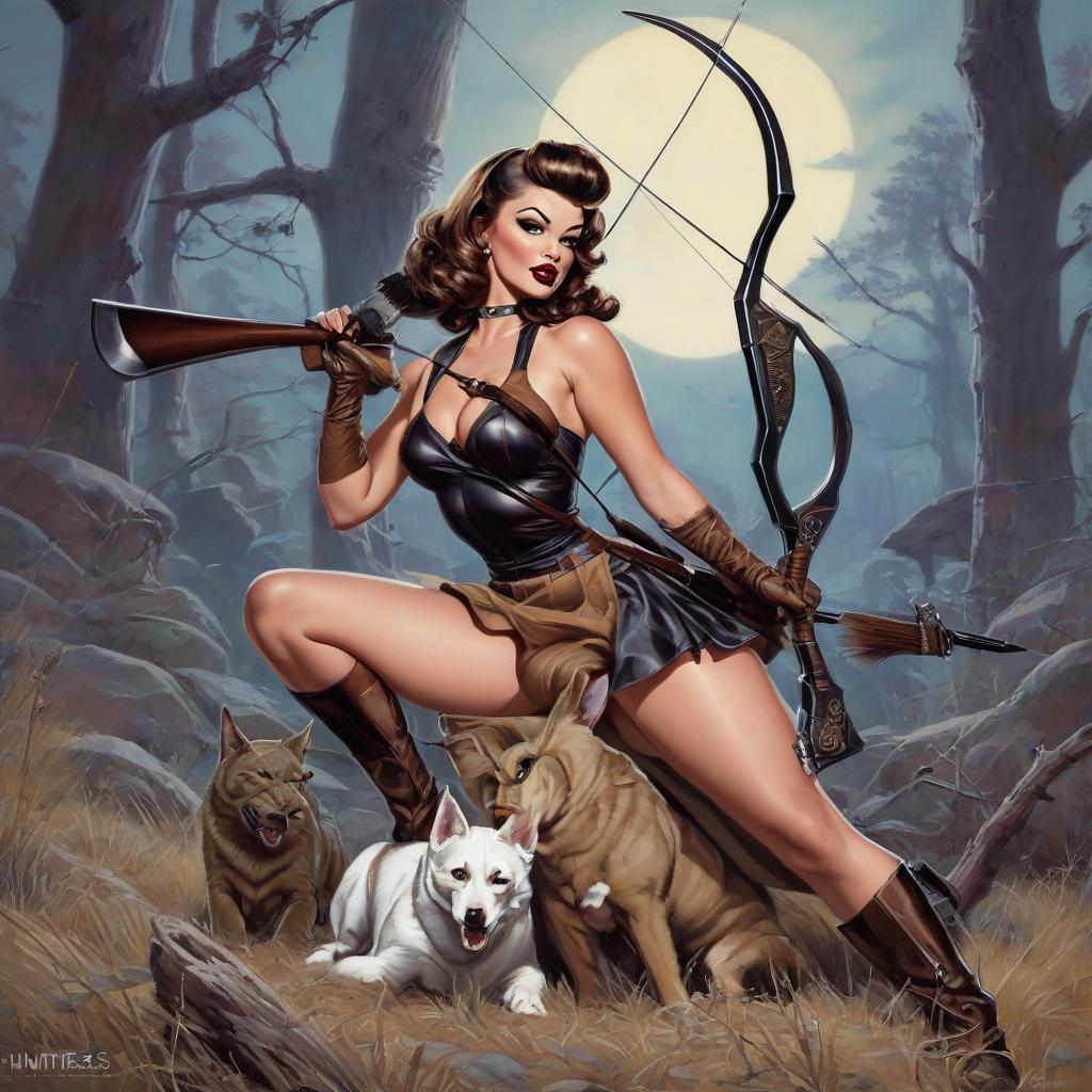  pin up, huntress