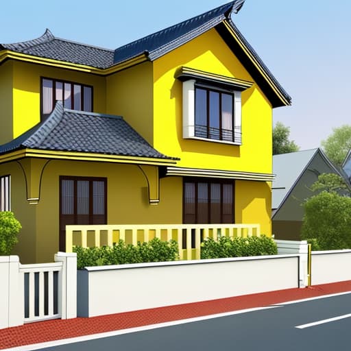  Aesthetic House with Yellow roof