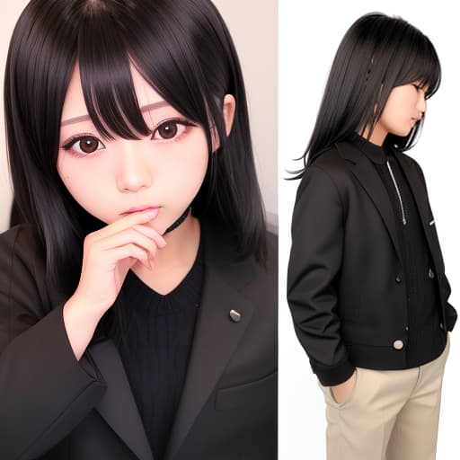  クールで黒髪の男子高校生 男の子 制服