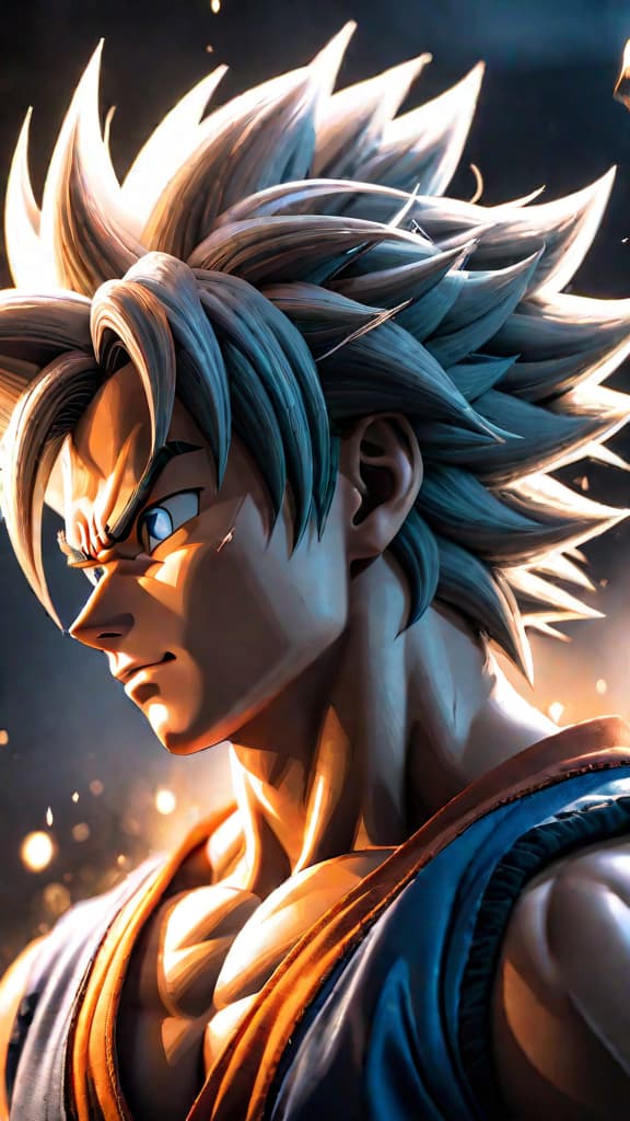  anime art: goku from dragon ball z using instant transmission to teleport by locking onto ki signature. hyperrealistic, full body, detailed clothing, highly detailed, cinematic lighting, stunningly beautiful, intricate, sharp focus, f/1. 8, 85mm, (centered image composition), (professionally color graded), ((bright soft diffused light)), volumetric fog, trending on instagram, trending on tumblr, HDR 4K, 8K