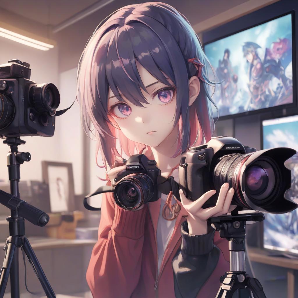  anime artwork camera . anime style, key visual, vibrant, studio anime, highly detailed