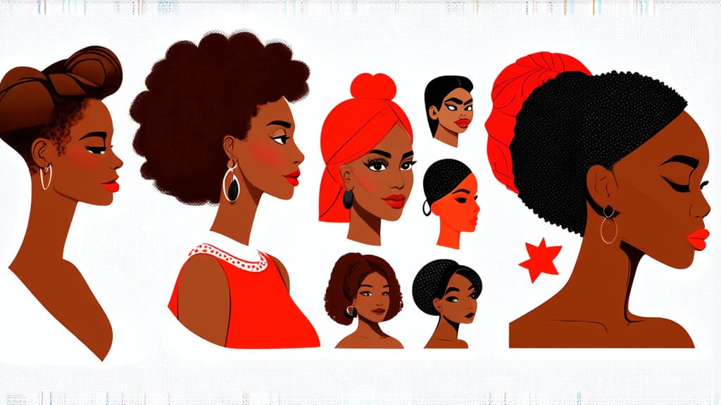  flat illustration, flaticon, (illustration:1.15), different beauty. set of different female heads. different races and nationalities. colored hand drawn illustration ar 16:9, [cory loftis, strobist, pascal campion :: 0.2]