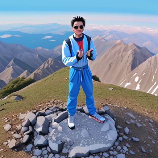  Bonuz Gh standing on a mountain with a heart in his hands