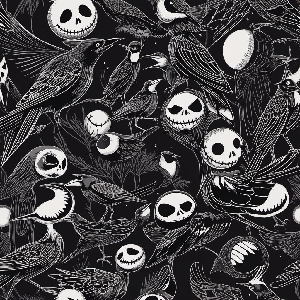  nightmare before christmas crows, profile image style