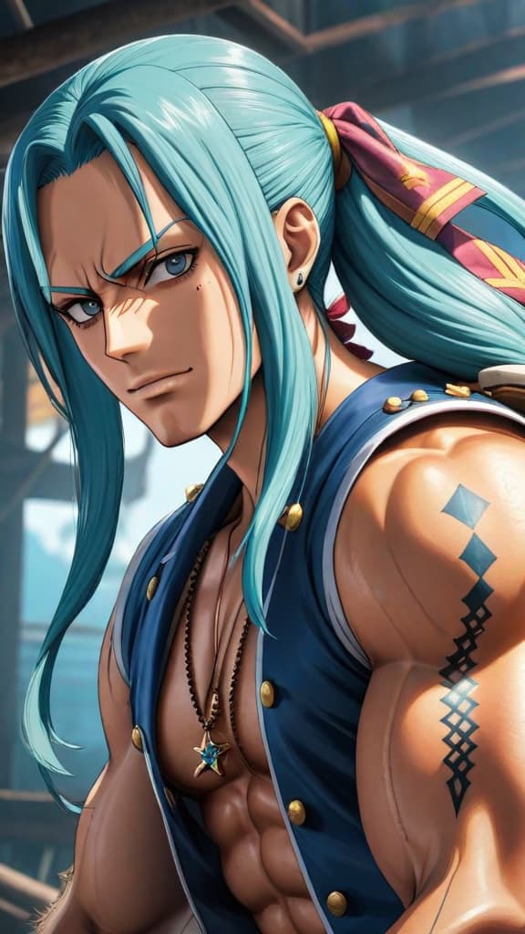  anime art of franky from one piece destroying the pluton blueprints to protect them. hyperrealistic, full body, detailed clothing, highly detailed, cinematic lighting, stunningly beautiful, intricate, sharp focus, f/1. 8, 85mm, (centered image composition), (professionally color graded), ((bright soft diffused light)), volumetric fog, trending on instagram, trending on tumblr, HDR 4K, 8K