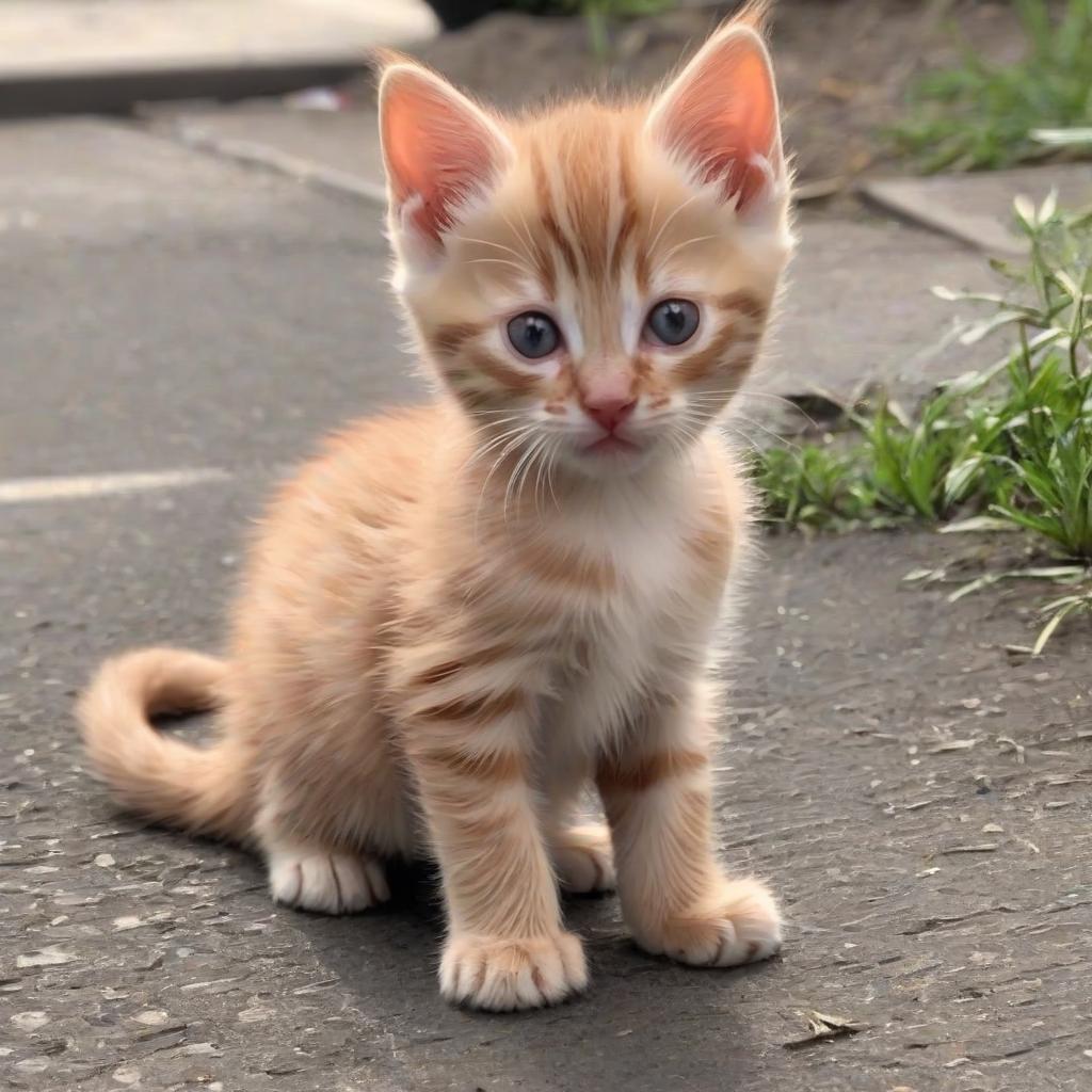  a little kitten named red lived near the schoolyard.