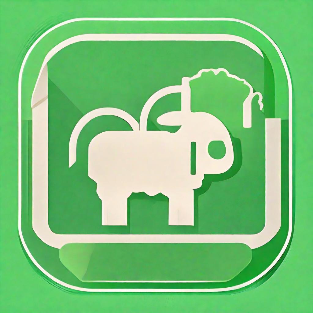  app icon of icon with "AA" in some style and background should be plain color with flat icon style, the colors are from a agriculture farm so green and related colors