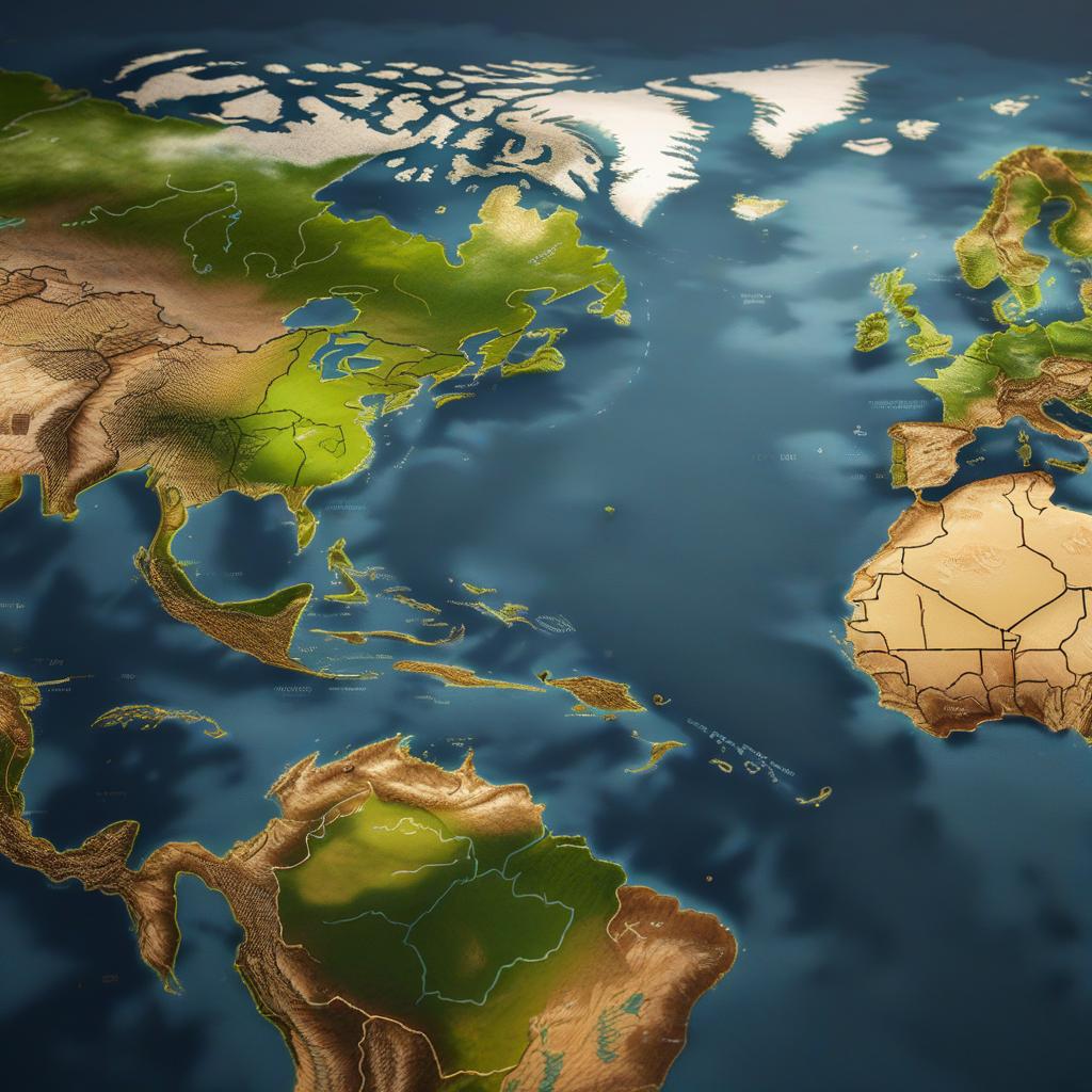  world map hyperrealistic, full body, detailed clothing, highly detailed, cinematic lighting, stunningly beautiful, intricate, sharp focus, f/1. 8, 85mm, (centered image composition), (professionally color graded), ((bright soft diffused light)), volumetric fog, trending on instagram, trending on tumblr, HDR 4K, 8K