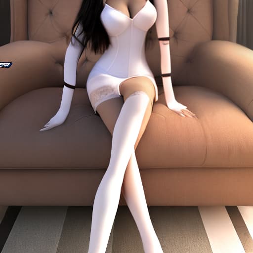 redshift style Kristal d, a woman in a short dress a couch with stockings, succubus in tight short dress, big eyes, attractive young woman, hot , wearing stockings, lady, thigh highs, young woman, ! eyes and face!, white stockings, stockings, beautiful short , very beautiful slim , poised beautiful body