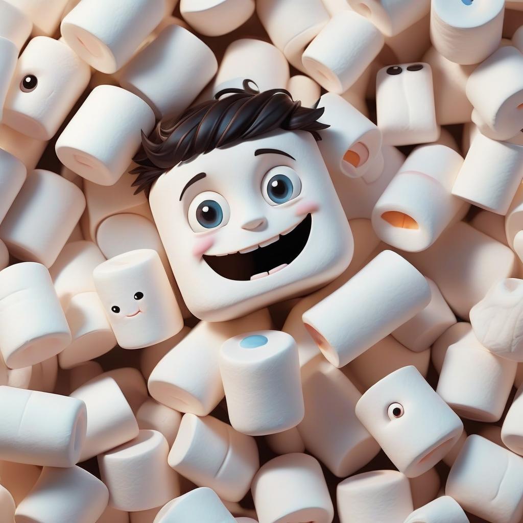  kind marshmallow with eyes and hands one smile with alcohol