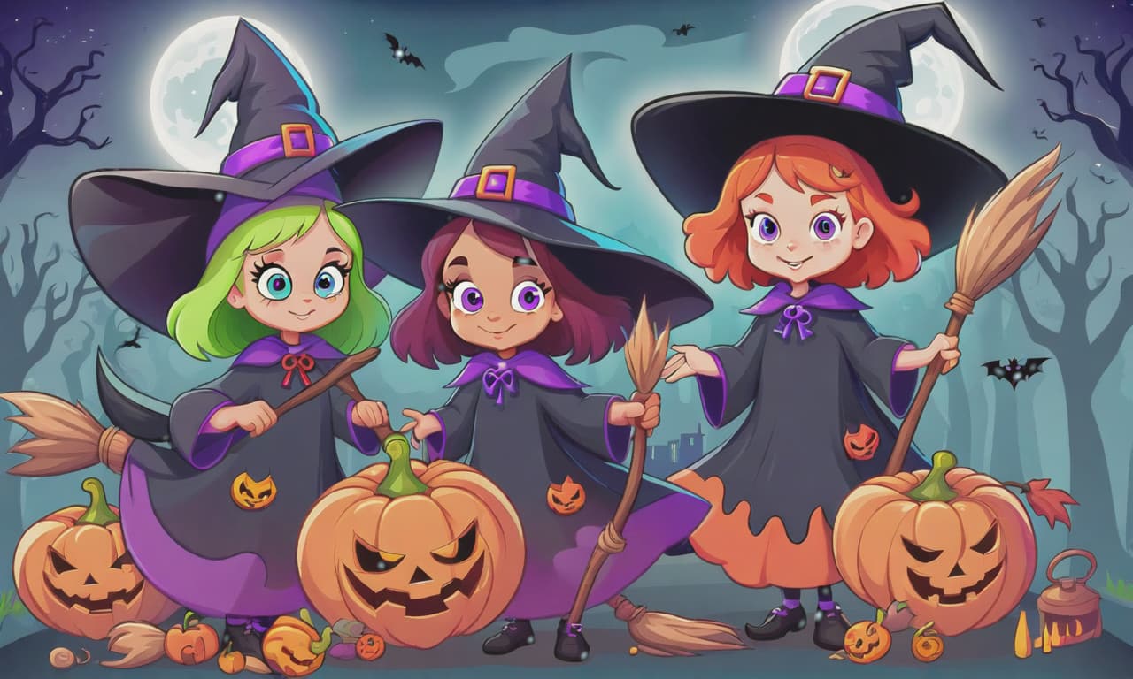  cartoon children's witches