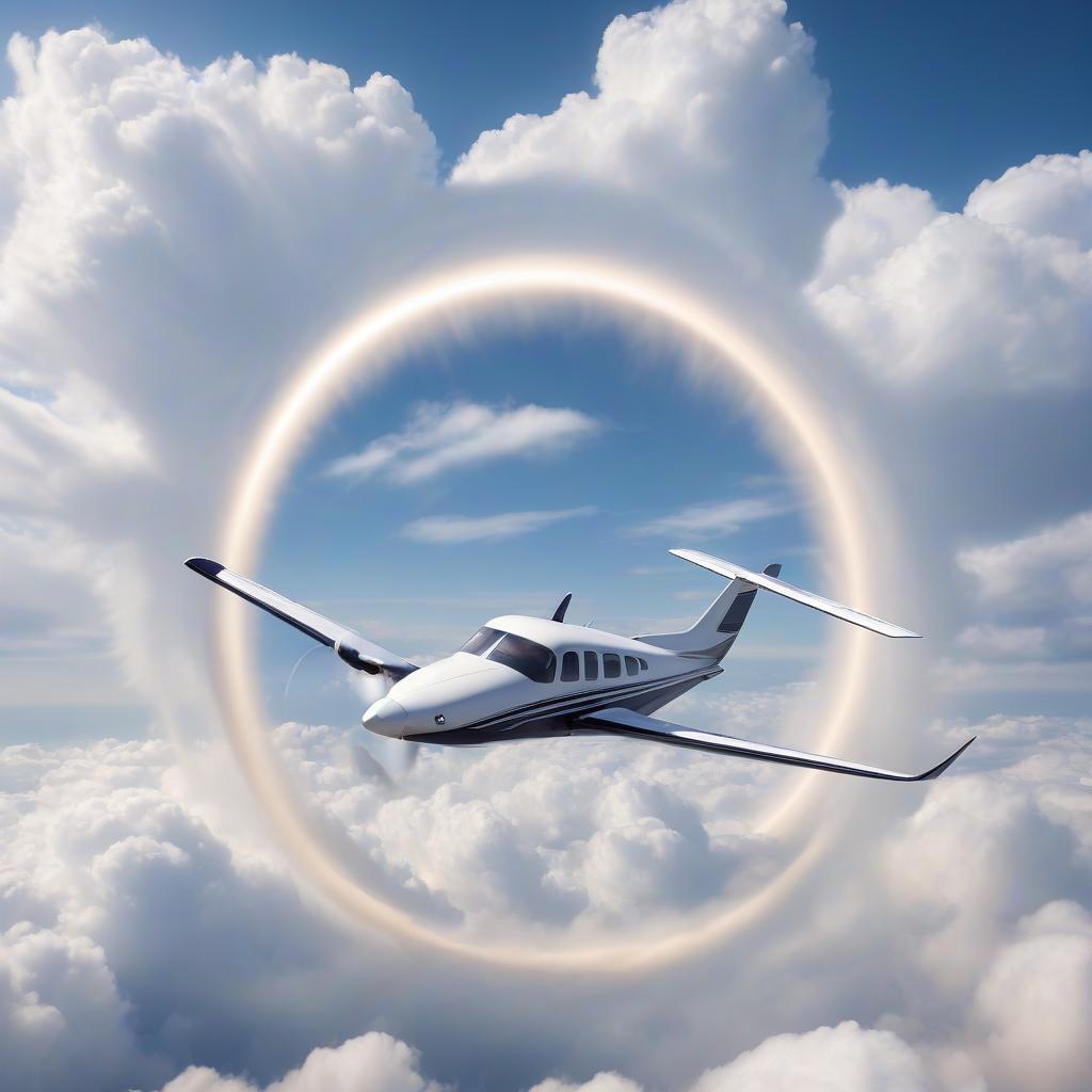  private small plane flies into cloud spiral portal