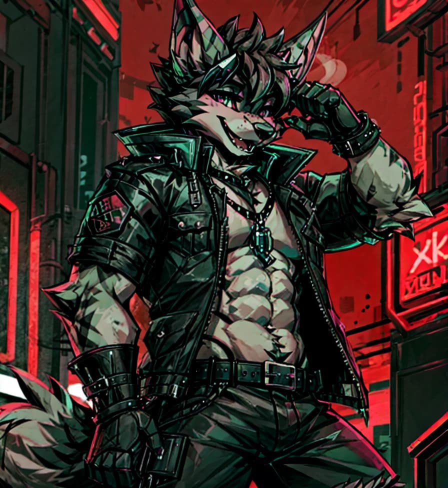  cool fluffy bat guy, (cyberpunk:1.15)