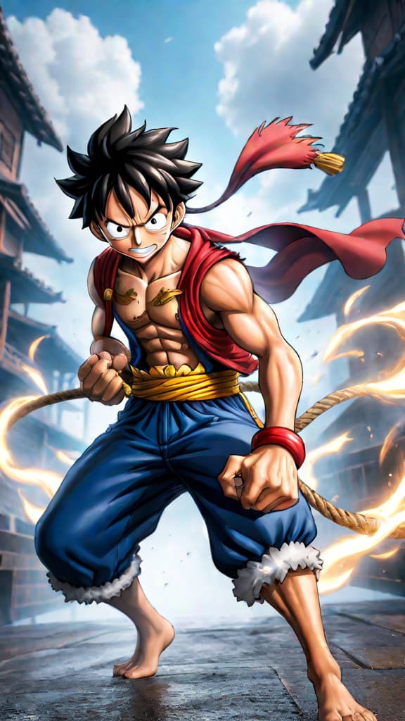  an anime art depicting luffy's gear 5 transformation instilling fear in the hearts of the yonko. hyperrealistic, full body, detailed clothing, highly detailed, cinematic lighting, stunningly beautiful, intricate, sharp focus, f/1. 8, 85mm, (centered image composition), (professionally color graded), ((bright soft diffused light)), volumetric fog, trending on instagram, trending on tumblr, HDR 4K, 8K