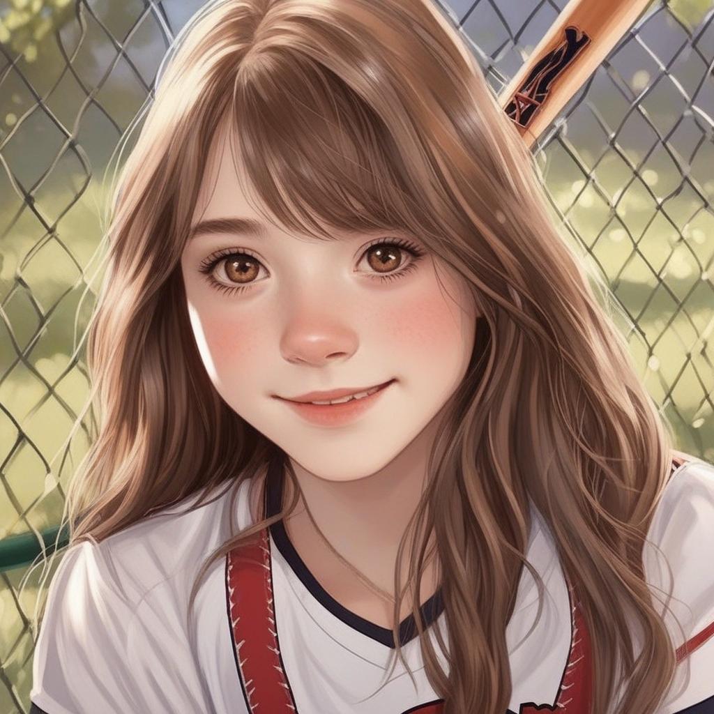  masterpiece, best quality,Please make my older sister. She is 20 and in college. Brown hair and brown eyes. She’s pale skinned and kind of athletic. She plays softball and field hockey. She’s white and cute.,