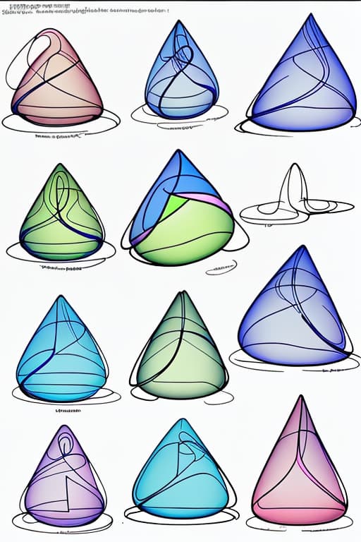  degenerate conic sections example drawing with color