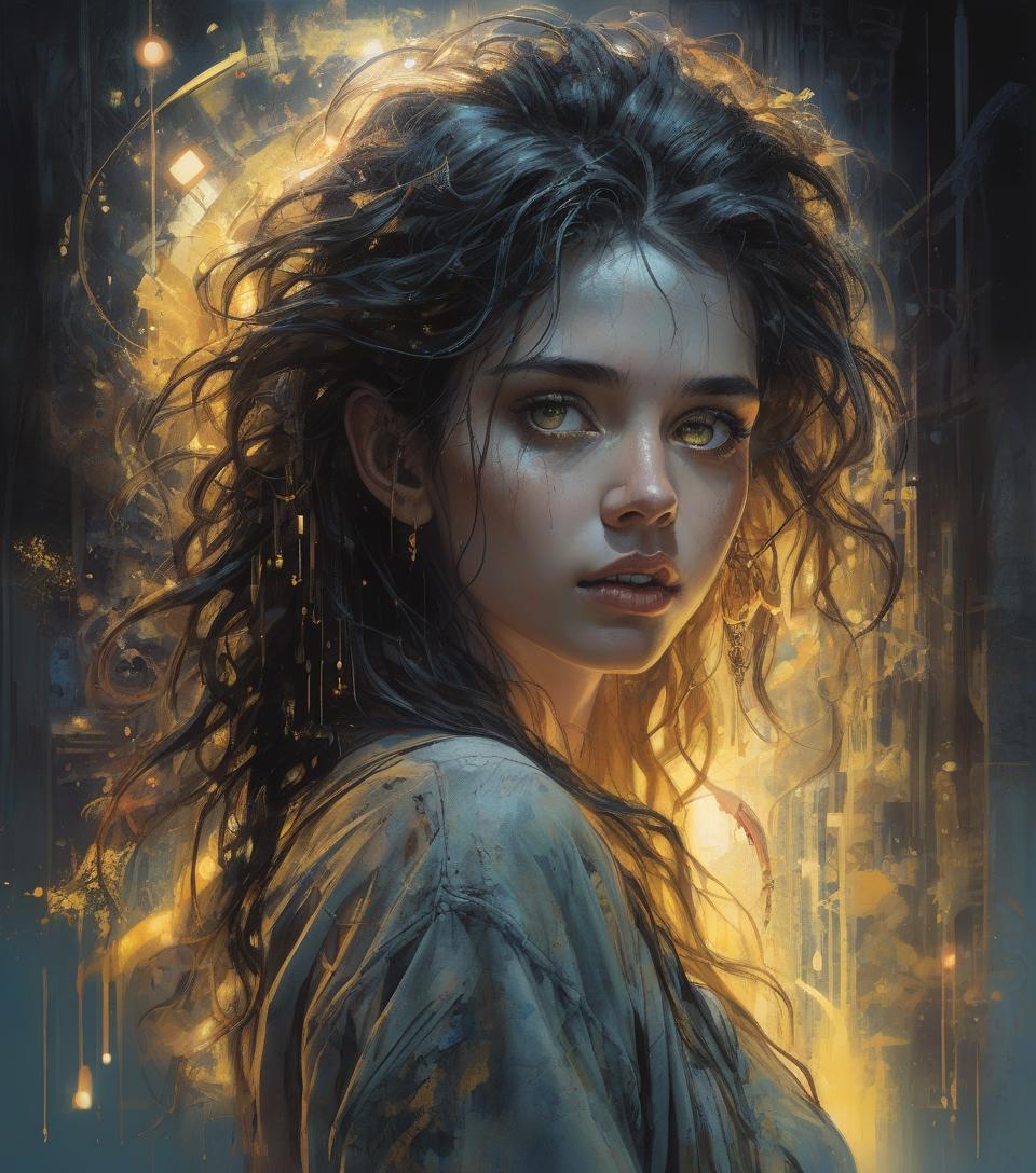  artwork, hyper realistic surreal and fantastic composition perfect and dynamic digital painting, portrait of anna sawai, messy hair, black light atmosphere, style jose royo, boris vallejo, carne griffiths, wadim kashin, harrison fisher, brian froud and jeremy mann, epic setting, black light show, varying styles of steadman, hanuka, klimt, bell, hobbie, newton, greg rutkowski, atmospheric, art station trend, artgerm, deviant art, octane, masterpiece, complex art, details intricate, matte painting movie poster, golden ratio, trending on cgsociety, incredibly detailed and incredibly beautiful