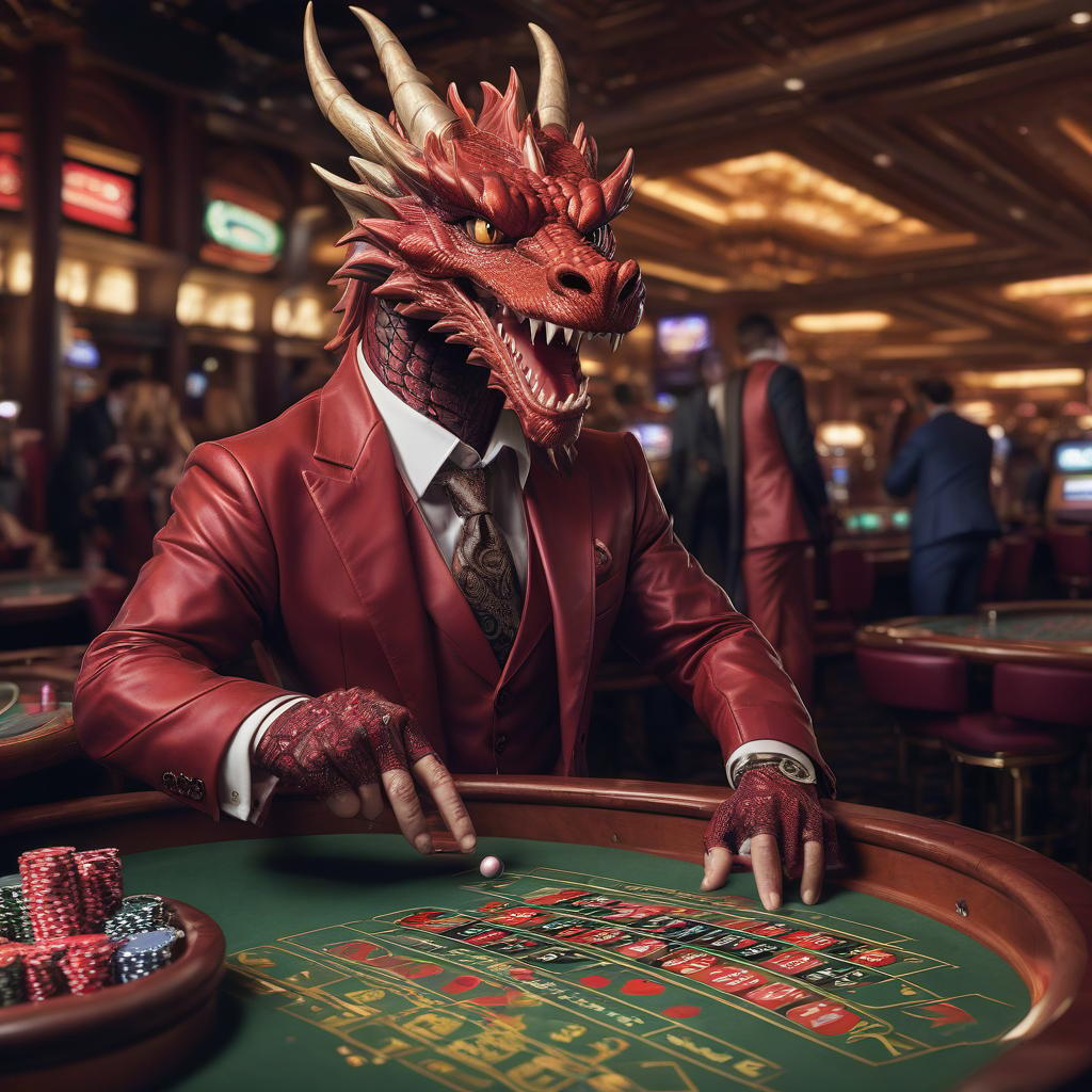  dragon in jacket spins roulette in casino