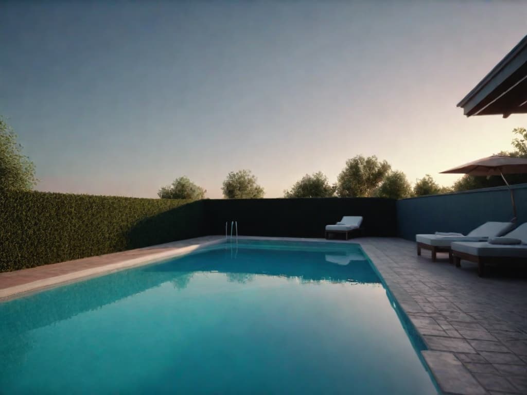  example of realistic residential pool, 4k, cinematic lighting, different pov, no people, no smoke, no fog, no humans, adjusted brightness, adjusted contrast, adjusted saturation