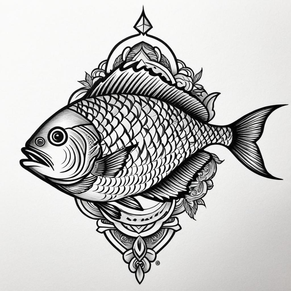  aa fish,(tattoo), tattoo design