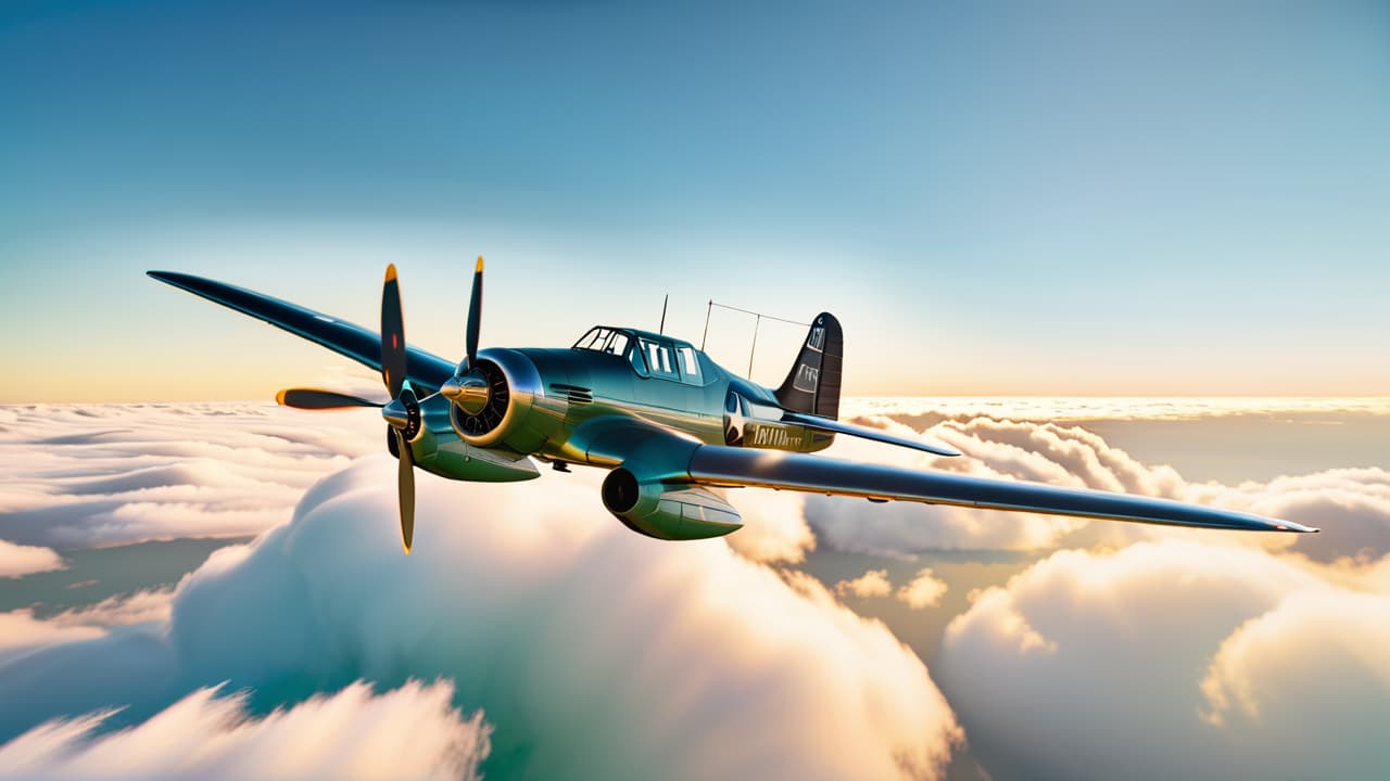  a vintage airplane soaring through a clear blue sky, leaving a trail of white clouds, with a lush green landscape below, evoking nostalgia of early aviation adventures and the thrill of first flights. hyperrealistic, full body, detailed clothing, highly detailed, cinematic lighting, stunningly beautiful, intricate, sharp focus, f/1. 8, 85mm, (centered image composition), (professionally color graded), ((bright soft diffused light)), volumetric fog, trending on instagram, trending on tumblr, HDR 4K, 8K