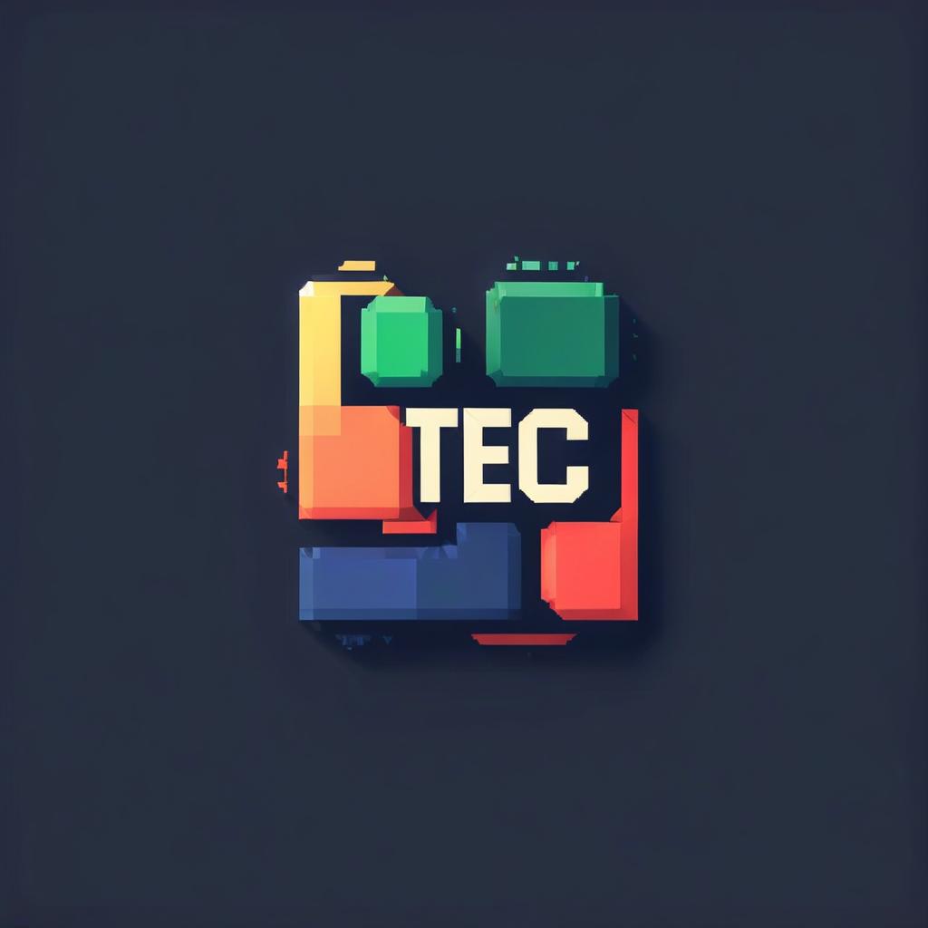  pixel art the logo of the news channel with the acronym tec . low res, blocky, pixel art style, 8 bit graphics, logo