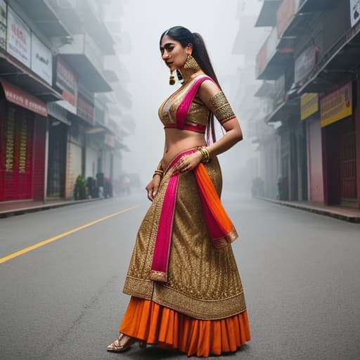  Jagran in india hyperrealistic, full body, detailed clothing, highly detailed, cinematic lighting, stunningly beautiful, intricate, sharp focus, f/1. 8, 85mm, (centered image composition), (professionally color graded), ((bright soft diffused light)), volumetric fog, trending on instagram, trending on tumblr, HDR 4K, 8K