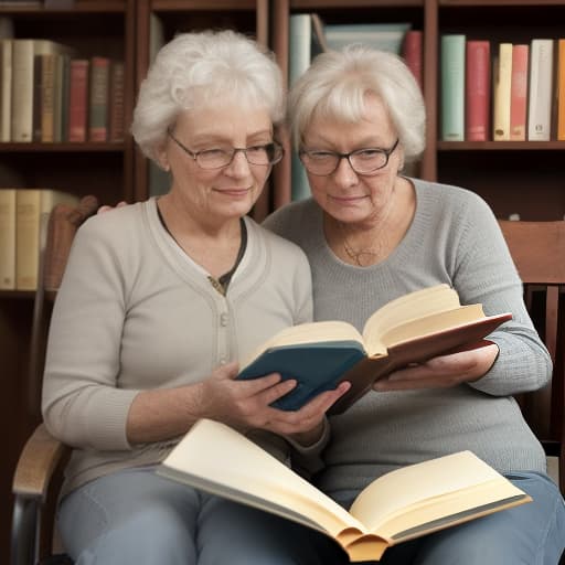  older people read books