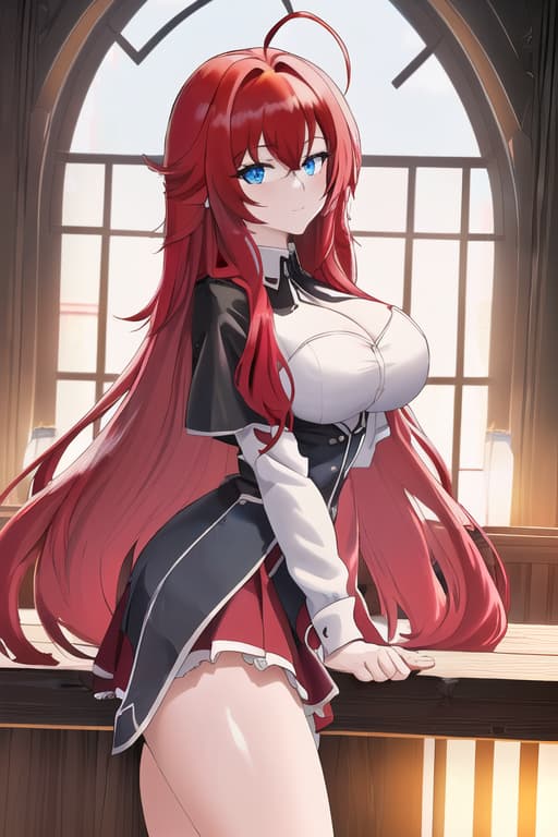  masterpiece, best quality, 1women, long red hair, looking at viewer, :3, cute, black uniform, outdoors, streets, cow shot, curvy, (((blue eyes))), rias gremory, red hair, antenna hair, wavy hair, ((beautiful detailed eyes, beautiful detailed glow, lots of glow)), anime screencap,women at pool, compeion , black , masterpiece, best quality, high quality, solo