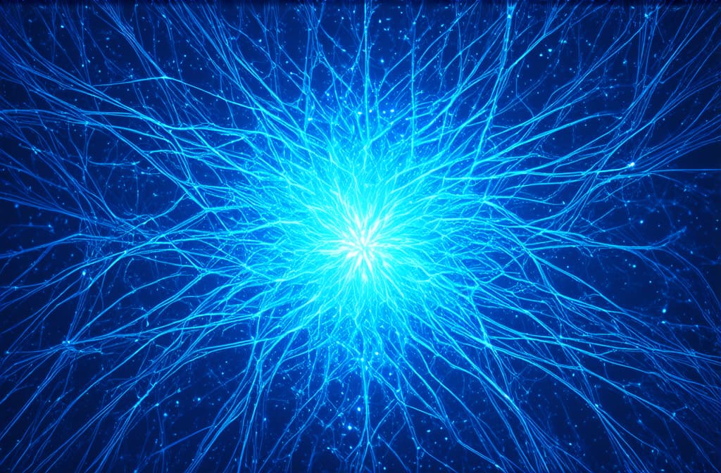  glowing neural connections, blue glowing abstract background ar 3:2 {prompt}, maximum details