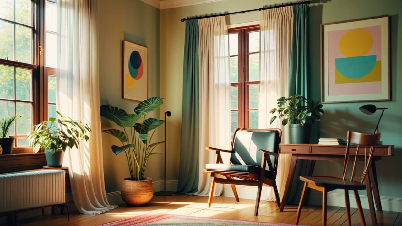  a serene, clutter free room with soft natural light filtering through sheer curtains, a single potted plant on a simple wooden table, and a cozy reading nook with a minimalist chair, evoking calmness and tranquility. hyperrealistic, full body, detailed clothing, highly detailed, cinematic lighting, stunningly beautiful, intricate, sharp focus, f/1. 8, 85mm, (centered image composition), (professionally color graded), ((bright soft diffused light)), volumetric fog, trending on instagram, trending on tumblr, HDR 4K, 8K