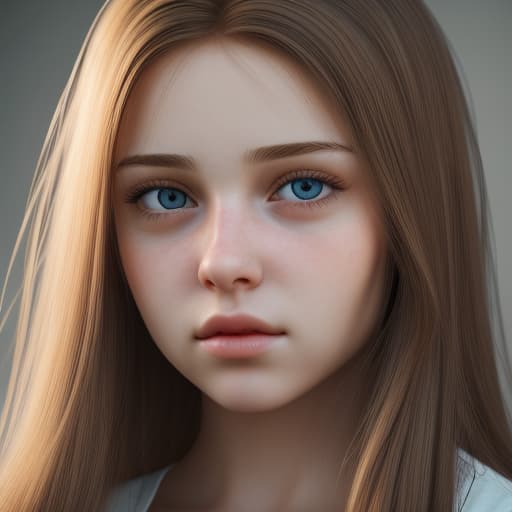  Extremely realistic portrait of a real life girl