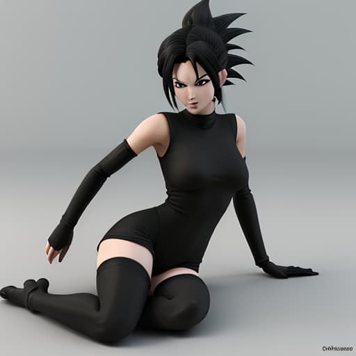  dragon ball 18, black stockings, 3d.