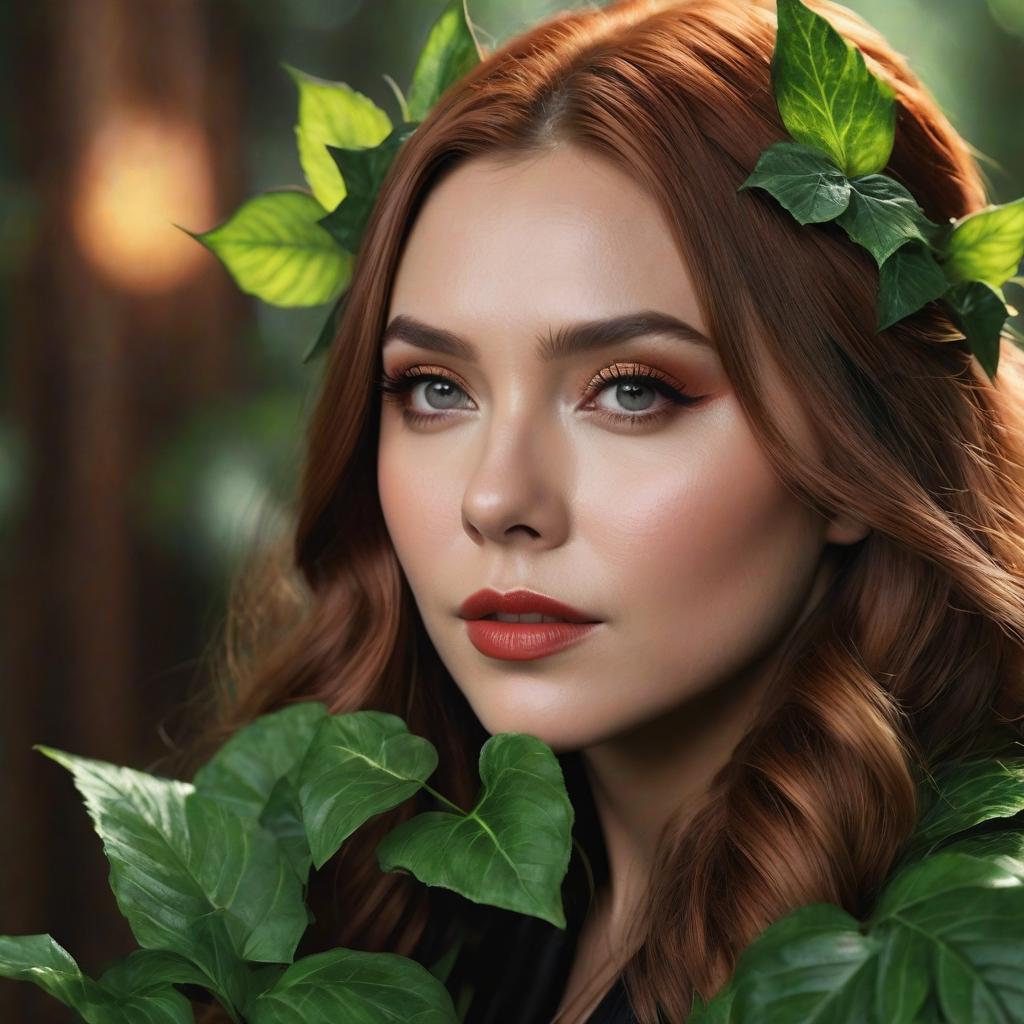  elizabeth olsen as poison ivy photo realistic, highly intricate and detailed, masterpiece, ultra high res,photography,8k resolution