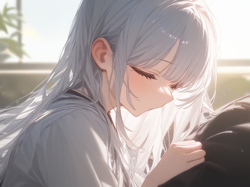  white hair, dark pink, 1 girl, solo, twosideup, blunt bangs, long hair, sleepy girl, masterpiece, best quality,8k,ultra detailed,high resolution,an extremely delicate and beautiful,hyper detail