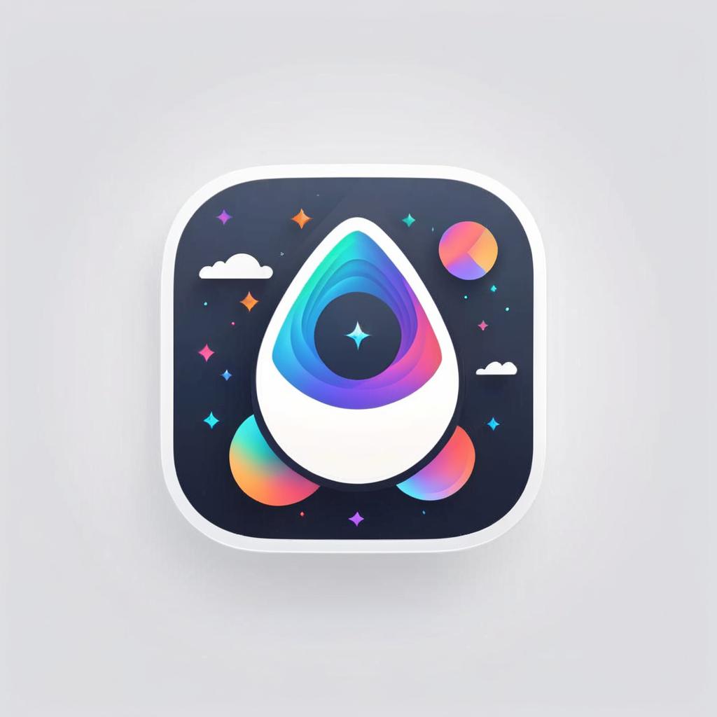  mklurux , (ios style mobile app icon:1.5), logo, midjourney style, hq, hightly detailed, 4k