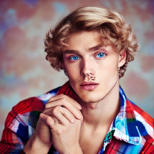 portrait+ style Russian LGBT queer twink blonde hunk dude face