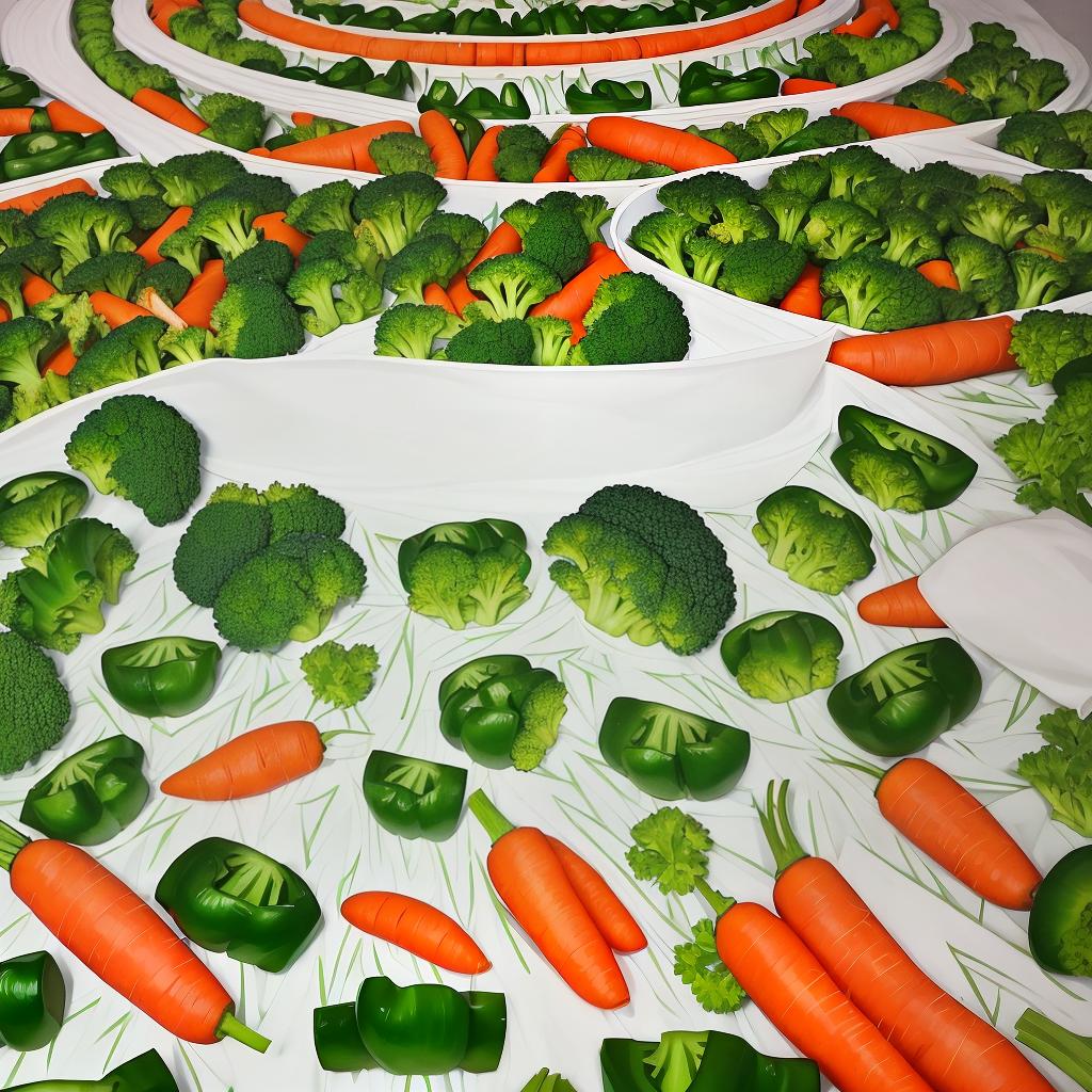  masterpiece, best quality, background design: Use light green as the main background color to symbolize nature, health and vitality. Add a delicate veggie leaf texture or a slight green gradient to the background to add layers and a healthy green atmosphere. Center pattern: In the center of the poster, create a circular pattern surrounded by fresh vegetables (carrots, broccoli, green peppers, etc.), which are brightly colored and full of shape, showing the variety and freshness of the market. Inside the circular pattern, you can design a line of eye-catching white or gold text: "green health convenience market," the font selection of round, easy to read style, to convey the core concept of the market. Title and Investment In