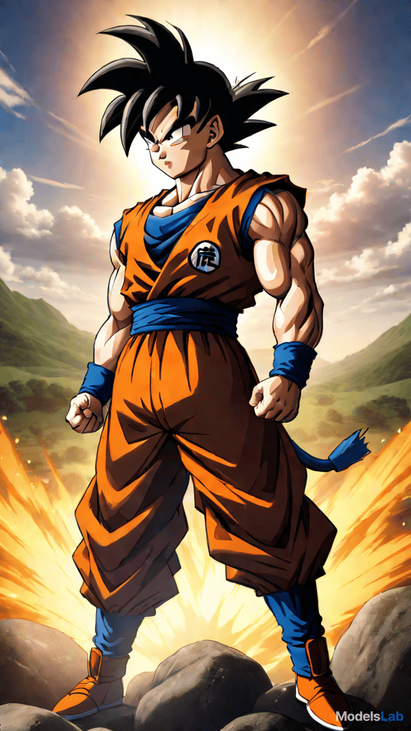  create an anime art depicting goku mastering ki in dragon ball z's warrior training. hyperrealistic, full body, detailed clothing, highly detailed, cinematic lighting, stunningly beautiful, intricate, sharp focus, f/1. 8, 85mm, (centered image composition), (professionally color graded), ((bright soft diffused light)), volumetric fog, trending on instagram, trending on tumblr, HDR 4K, 8K